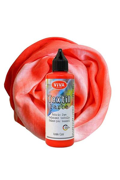 Viva Decor Washable fabric paint, VIVA DECOR, 90 ml Orange red (coral)