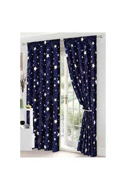 OEM Bed Linen and Drapery, 8 Pieces, Elastic Sheet, 2 People, Elegant Fine Print, Navy Blue-White