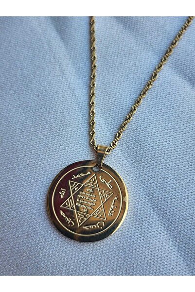 stainless steell HZ.SÜLEYMAN MÜHRÜ ÇELİK KOLYE