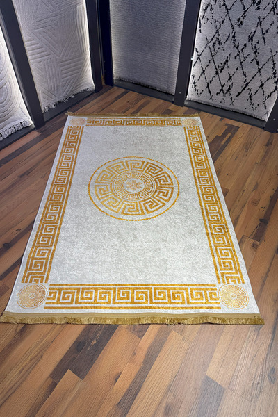 THEMODERNHANE Dijital Baskılı Makinede Yıkanabilir Antialerjik Kaymaz Leke Tu...