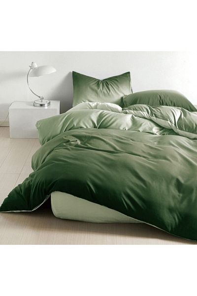OEM Lenjerie de pat dublu, Bumbac Satinat, 4 piese, 2 persoane, 240x250cm, Imprimeu Degrade, Armi