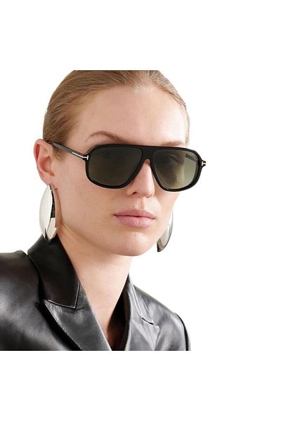 Tom Ford Unisex Sunglasses Tf1208 Guillaume 01B 61-12, Acetate Black Frame