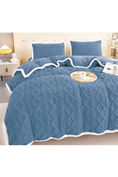 OEM Bed linen, 4 pieces, 2 persons, 220x230 cm, blue