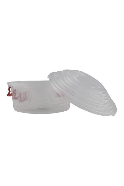 gogiva Set of food containers, Maya, plastic, round, transparent, different sizes, 4pcs/set