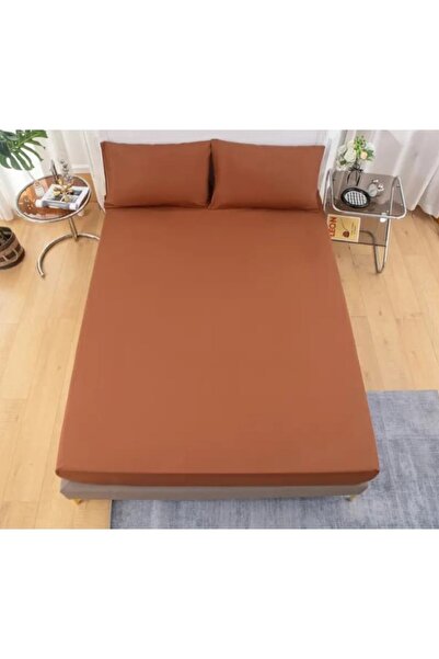 OEM Bed Cover Set, Uni, 3 Pieces, 2 Persons, Microfiber, 180x200cm, Brown