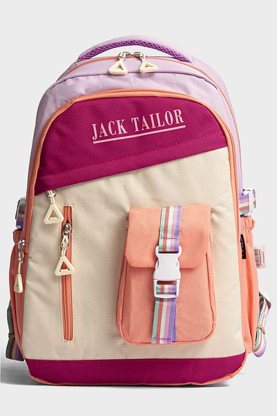Go Veform Waterproof Multi-Pocket School Bag – Colorful and Comfortable Design Jt2045 Lilac