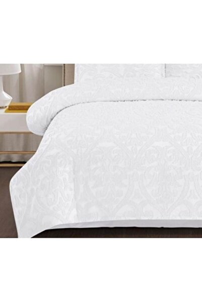 OEM Lenjerie de pat, Grofat M6, Uni, 4 piese, 2 persoane, 230x250cm, Alb