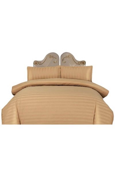 OEM Double Bed Linen with Elastic, Damask, 2 Persons, 180x230 cm, Brown