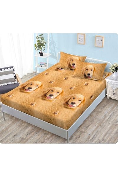 OEM Bed sheet, 2 persons, 160x200 cm, animal print, multicolor