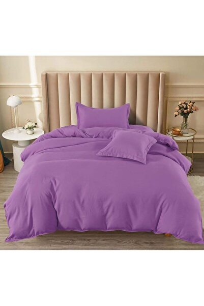 Pucioasa Bed linen, Pucioasa, Uni, 4 pieces, single person, 140x200cm, Finet Satin, Purple