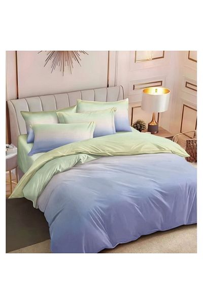 OEM Double Bedding Set, 6 Pieces, 2 Persons, 240x250cm, Satin Cotton, Degrade Design, Lilac