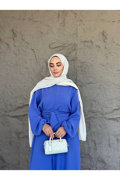 She Olive Hijab Jumpsuit with Belt