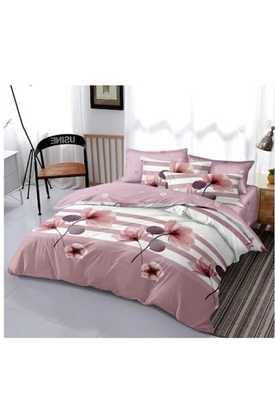 OEM Double Bedding Set, 6 Pieces, 2 People, 180x200 cm, Floral Print, Multicolor