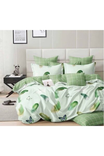 OEM Lenjerie de pat dublă, 6 piese, 2 persoane, 180x200 cm, multicoloră, impr...