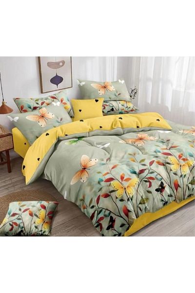 OEM Double Bed Linen, 6 Pieces, 2 Persons, 180x200 cm, Multicolor M12