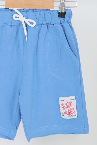 TOFİSA Girl's Blue Printed Shorts - 27332