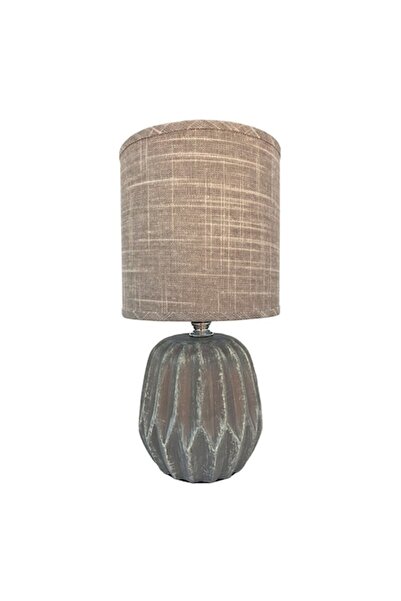 OEM Lampă de masă ceramică cu dungi, gri, 14x28 cm