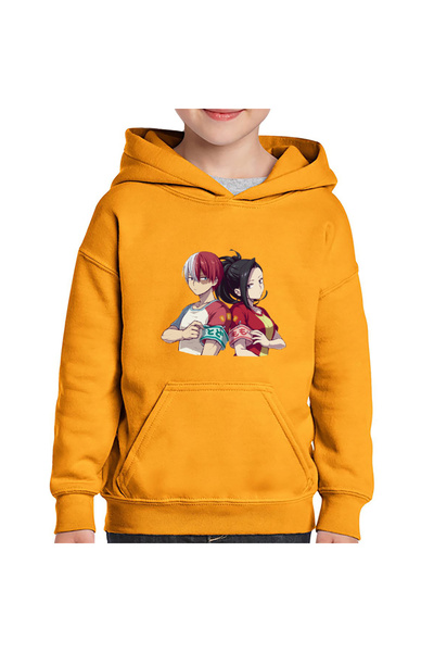 OEM Παιδικό φούτερ με κουκούλα My Hero Academia Todoroki Momo Love Couple Anime