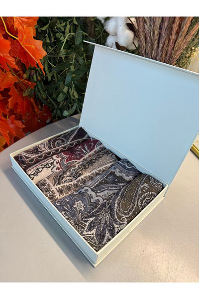 Oxygen Scarfs En 5-Piece Ethnic Patterned Cotton Silk Hijab Shawl – Advantageous Set
