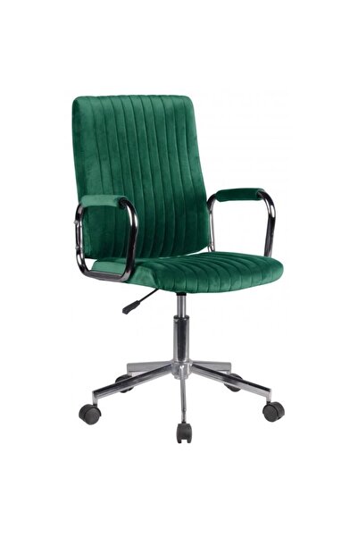 Mercaton Scaun rotativ, catifea, verde, max 120 kg, 51x61x92/102 cm
