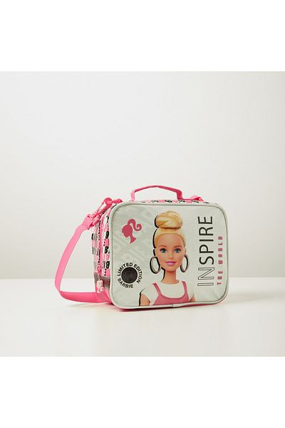 First Kid Barbie Printed Lunch Bag with Zip Closure