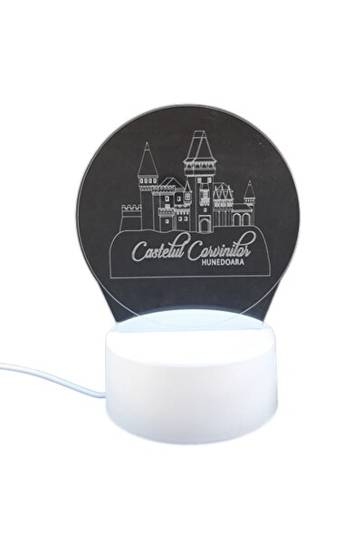 OEM Lampă LED din plastic cu încărcare USB, design Castel Corvin, M1, 13x17 cm