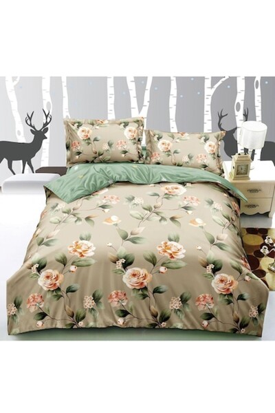 OEM Set de cearșafuri pentru pat dublu cu elastic, 4 piese, 2 persoane, 180x2...