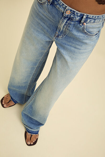 Stradivarius D91 düşük bel geniş paça jean