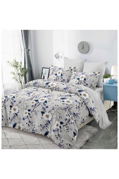 OEM Bed Linen Set, Finet, 6 Pieces, 2 Persons, Gray Multicolor, 230x250cm