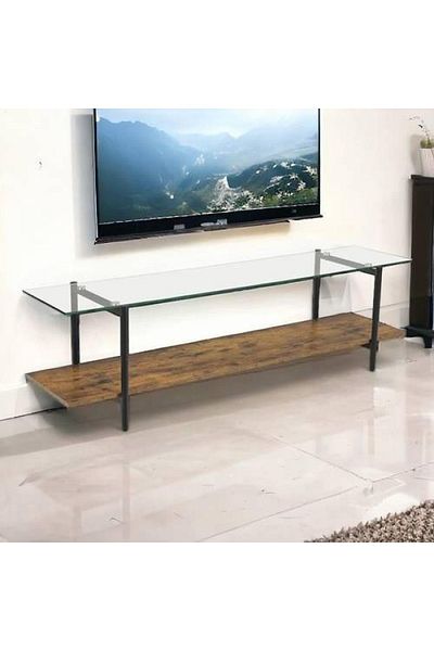DEC4 Plasma table made of wood with glass