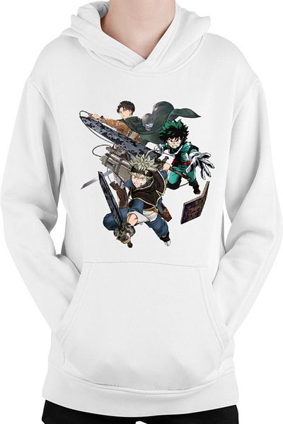 OEM Hanorac Copii Black Clover Asta My Hero Academia Deku AOT Power Super