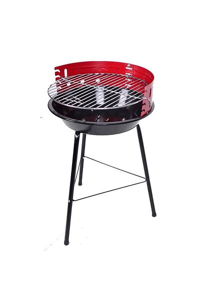 PROCART Charcoal grill, adjustable height 4 levels, wind protection, 35x56 cm