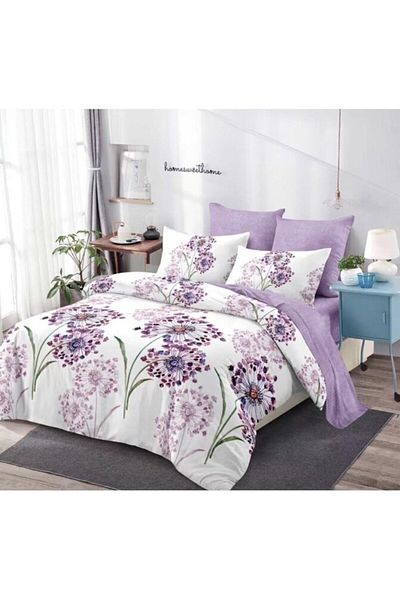 OEM Double bedding set, 6 pieces, 2 persons, 230x250 cm, modern multicolor print