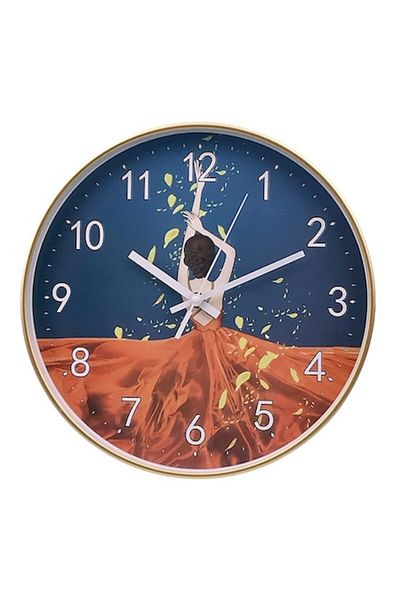 OEM Ceas de Perete, Plastic, Elegant Woman, 30x30cm, Multicolor, M2