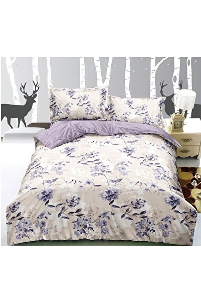 OEM Double Bed Linen with Elastic, 4 Pieces, 2 Persons, 180x200 cm, Finet, Field Flowers Print