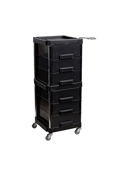 Hastekstil Kuaför Ekipmanı, Kuaför Servis Boya Arabası, 6 Çekmeceli, Tekerlekli