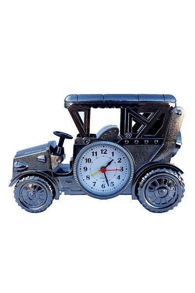 OEM Plastic Table Clock in the Shape of Vintage Car, 21 x 14 cm