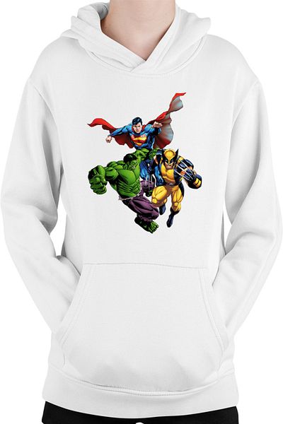 OEM Hanorac Copii Hulk Wolverine Superman Marvel Super Powers Heroes