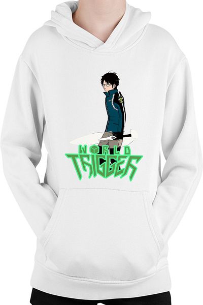 OEM World Trigger Mikumo Osamu Glasses Anime Kids Hoodie