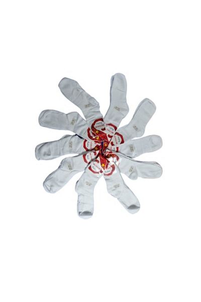 OEM Set 10 pairs long socks for kids, white, size 30-35