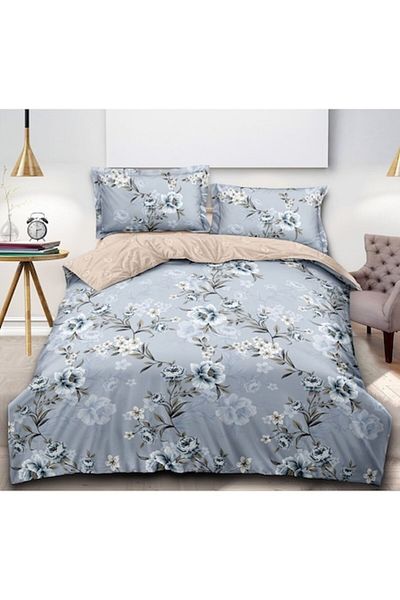 OEM Double Bed Sheet Set with Elastic, 4 Pieces, 2 Persons, 180x200cm, Multicolor Finet M7