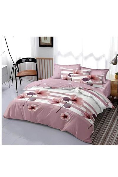 OEM Double Bedding Set, 6 Pieces, 2 People, 180x200 cm, Floral Print, Multicolor