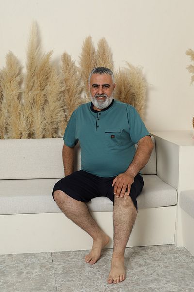 KAPİTEX Σετ ανδρικές πιτζάμες με κοντό μανίκι Six Capri Plus Size