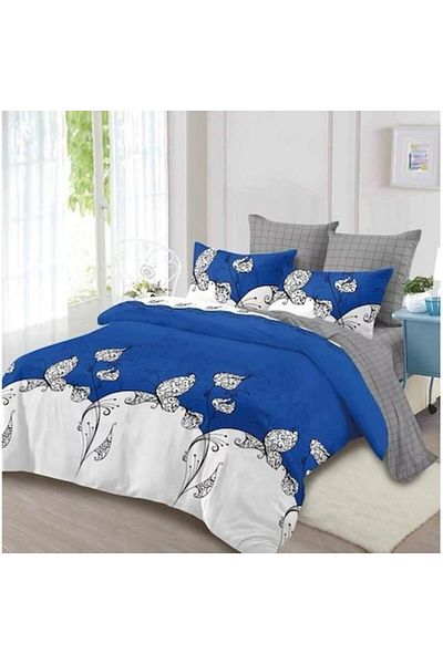 OEM Lenjerie de pat, Finet, 6 piese, 2 persoane, Imprimeu Abstract M2, 230x250cm, Multicolor