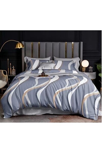 OEM Set lenjerie de pat dublu, 6 piese, 2 persoane 180x200 cm, multicolor M34