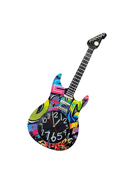 OEM Ρολόι τοίχου σε σχήμα ηλεκτρικής κιθάρας, 18x46εκ., M3