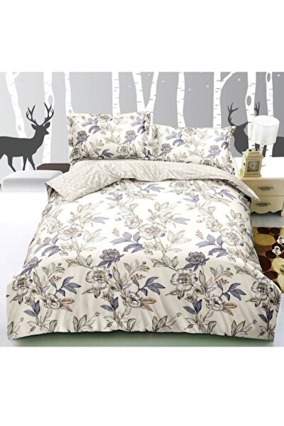 OEM Set de lenjerie de pat dublă cu elastic, 4 piese, Finet multicolor, 180x2...