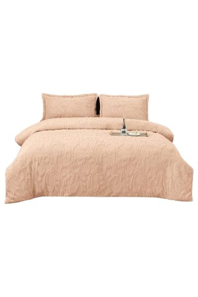 OEM Bed Linen Set, Cocolino, Faux Rabbit Fur, 4 Pieces, 2 Persons, 180x200cm, Uni, Coral