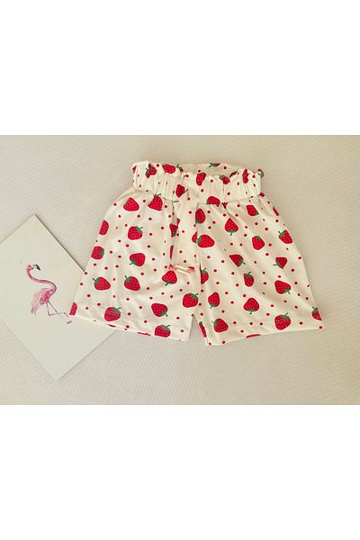 SANTRALBEBE Girl's Milan Fabric Printed Shorts