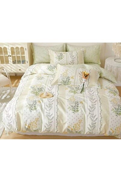 OEM Double Bed Set, Pastel Print, Reversible Sheet, 6 Pieces, 2 Persons, 230x245cm, Finet, Multicolor